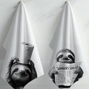 Sloth Gifts Hand Towels, Funny Bathroom Hand Towels, Sloth Towel, Funny